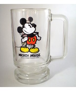 Vintage Disney Mickey Mouse Clear Glass Mug  - £13.25 GBP