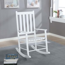 White Slat Back Rocking Chair: Relax in Style - $150.99