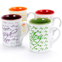 Gibson Inspirational Words 16 oz Mug 4 Assorted Designs - $48.84