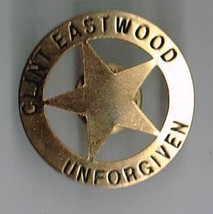 Clint east wood Unforgiven 1&quot; Pin back button Pinback - $9.60
