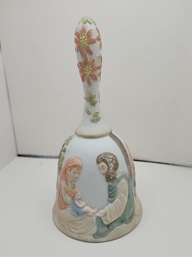 Vtg 1982 Lefton China Geo Z Christopher Collection Porcelain Nativity Bell 03431 - $14.99