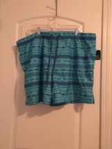 1 Pc George Men&#39;s Blue printed Swim Shorts Elastic Waist Drawstring Size 3XL - £29.08 GBP