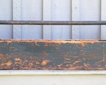 Primitive Carpenter&#39;s Wooden Tool Box Caddy Tote Rustic Wood Metal Tag 910 - £177.64 GBP