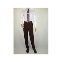 Men Apollo King Double Breasted Suit Classic Peak Lapel Pleated DM29 Burgundy image 8