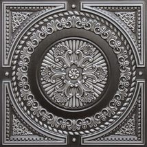 Dundee Deco Rustic Damask Antique Silver Glue Up or Lay in, PVC 3D Decorative Ce - £15.65 GBP+