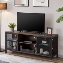 Fatorri Industrial Entertainment Center For Tvs Up To 65 Inches,, Walnut... - £237.64 GBP