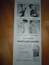 Johnson&#39;s Medicated Powder Family Print Magazine Ad 1960 - $3.99