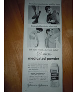 Johnson&#39;s Medicated Powder Family Print Magazine Ad 1960 - €3,43 EUR