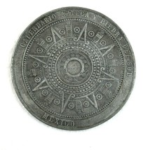 Aztec Calendar Medallion 3&quot; Medal Coin Calendario Azteca Piedra Del Sol ... - £31.42 GBP
