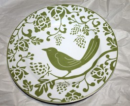 Pier 1 Bird Plate Green Dessert/Salad Plate 8.5&quot; Pier One Stoneware Indonesia - $11.99