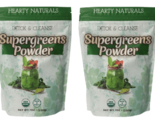 (2) Hearty Naturals ORGANIC Supergreens Detox + Cleanse 40 Servings 7 oz... - £27.25 GBP