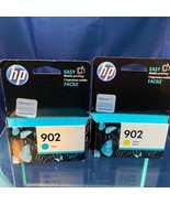 Genuine Original HP 902 Cyan Yellow Printer Ink Exp 2019 &amp; 2020 New Unop... - £19.01 GBP