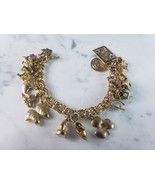 Womens Vintage Estate 14k Yellow Gold 17 Charm Bracelet 54.8g  E3737 - €3.988,51 EUR