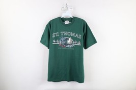 Vtg 90s Streetwear Mens M Faded Spell Out St Thomas US Virgin Islands T-Shirt - $34.60