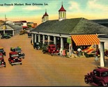 Famous French Market New Orleans LA Louisiana UNP Linen Postcard E11 - $2.92