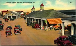 Famous French Market New Orleans LA Louisiana UNP Linen Postcard E11 - £2.29 GBP