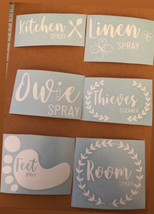 Set Of Labels|Essential Oils|Feet Spray|Room|Thieves Cleaner|Vinyl|Decal|Decals - £5.52 GBP