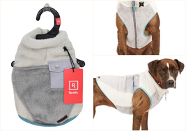 Reddy Dog Vest Coat Jacket Colorblock Gray Aqua Cream XS Extra Small - £23.97 GBP