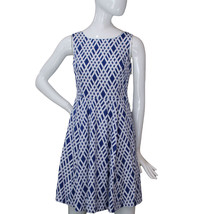Lands End Women&#39;s 2 Petite, Sleeveless Sateen Dress, Rich Cobalt Pattern - $32.00