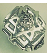 Artisan Made Haile Selassie Star of David 10K Gold accented Sterling sil... - $3,528.51 MXN