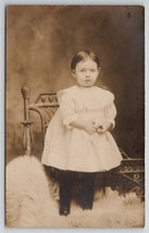 RPPC Adorable Little Girl Cartie Swails in Port Royal PA Postcard I24 - £11.25 GBP