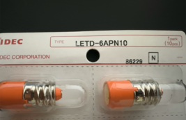 1PCS LETD-6A IDEC E12/15 Screw Base LED Lamp 6V AC/DC 17mA Amber LETD Se... - £6.16 GBP