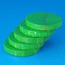 Agricola Board Game 5 Family Members Discs Green Wood Replacement Game Piece - $4.45