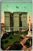 Hotel S.Francesco Quo Monumento San Francisco California Ca 1910 DB Cartolina H1 - £4.01 GBP
