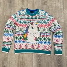 Blizzard Bay Womens Ugly Christmas Sweater Medium Unicorn - NICE DESIGN!... - $26.32