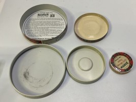 Lot Of 3 Vintage Scotch Brand Cellophane Tape Metal Can Tin No. 175 And 33 - £15.32 GBP
