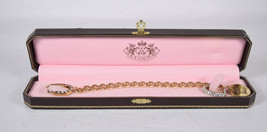 Juicy Couture Lucky Horeshoe Heart Charm Bracelet Rhinestone Crystals Reversible - £28.07 GBP