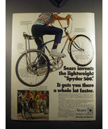 1970 Sears Spyder 500 Bicycle Ad - Sears invents the lightweigh Spyder 500 - £14.55 GBP