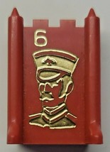 1970 Milton Bradley Stratego Board Game Replacement &quot;Red 6 Lieutenant&quot; P... - $1.99