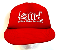 VTG TSMT Tri-State Motor Transit Co Red Mesh Truckers Snapback Hat - $16.54