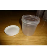 New 16 oz [473 ml] polypropylene round plastic jar w lid pp # 5 durable ... - $3.59