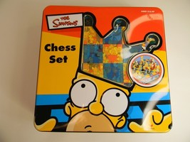 The Simpsons Chess Set In a Collectors Tin Box (the Box Doubles As Board) - £35.48 GBP