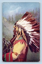 Chief Yellow Thunder Raphael Tuck Native American UNP DB Postcard N10 - £11.70 GBP