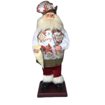 Pastry Baking Chef Santa Claus Figurine Cooking Apron 18” Table Top - $26.00