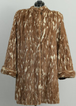 Vintage Carmel and Beige Short Haired Sheared Spotted Fur Coat - $399.99