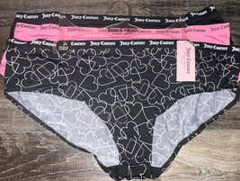 Juicy Couture ~ 3-Pair Womens Hipster Underwear Panties Polyester Blend ~ 1X - £13.76 GBP