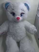 Build A Bear Frozen Elsa Plush 17” Bear White Sparkle Fur Stuffed Animal -Disney - £7.87 GBP