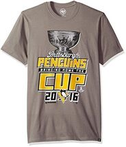 '47 Pittsburg Penguins Hockey Men's NHL Licensed Screen Print Tee, Grey,... - $6.99