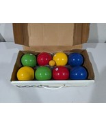 Sportcraft Bocce Wooden Ball Set w Pallino Ball Orig Box Made in Italy V... - $60.97