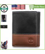 Stylish Leather Trifold Wallet for Men - 6 Card Slots, ID Window, 2 Cash... - $738.34 MXN