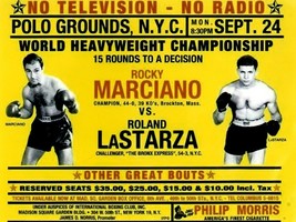 Rocky Marciano Vs Roland La Starza 8X10 Photo Boxing Poster Picture - $4.94