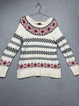 Talbots Fair Isle Wool Blend Pullover Sweater Womens M Cabin Ski Outdoor Winter - $36.88