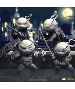 Iron Studios Teenage Mutant Ninja Turtles Minico Black &amp; White 4-Pack SD... - $148.49