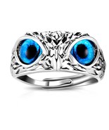 Eye Owl Ring Retro Animal Open Ring Adjustable FOR good luck and prosper... - £11.68 GBP