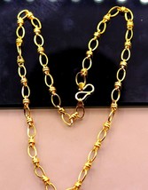 22K Ct Yellow Gold Fabulous Link Chain Necklace 20 Inches Long Stylish ch189 - £1,954.33 GBP