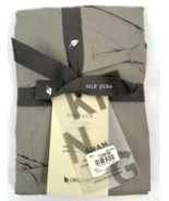 West Elm King Pillow Sham Organic Cotton Pintuck Gray Grey 36 x 20 - $28.00